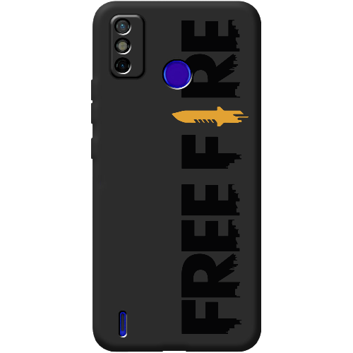 Чехол BoxFace Tecno Spark 6 Go Черный Free Fire