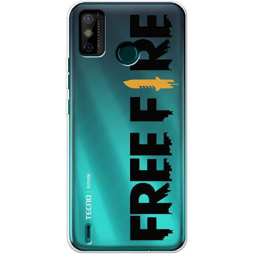 Чехол BoxFace Tecno Spark 6 Go Черный Free Fire