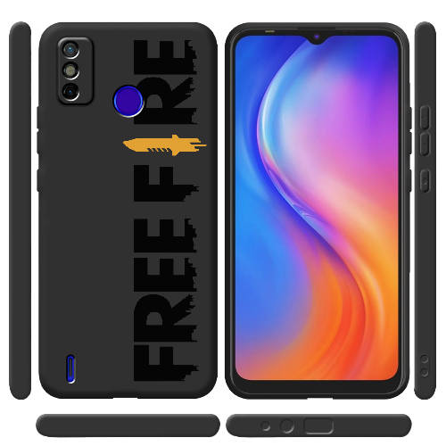 Чехол BoxFace Tecno Spark 6 Go Черный Free Fire