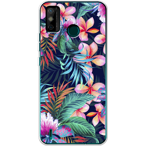 Чехол BoxFace Tecno Spark 6 Go flowers in the tropics