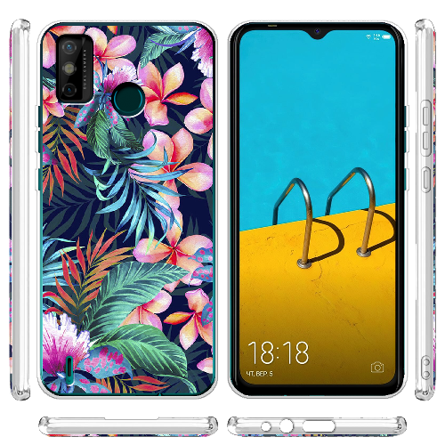 Чехол BoxFace Tecno Spark 6 Go flowers in the tropics