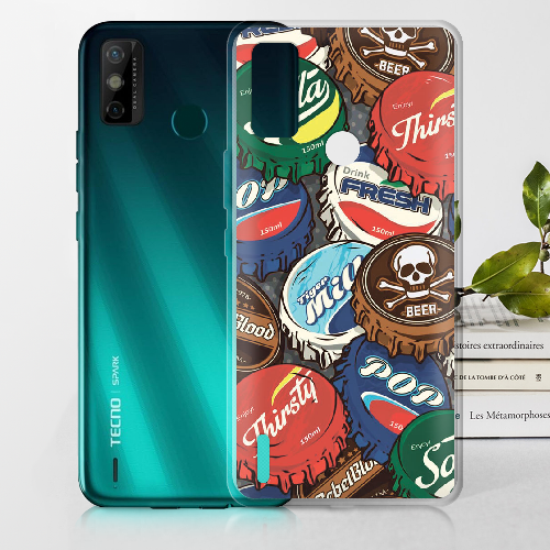 Чехол BoxFace Tecno Spark 6 Go Drink Lids