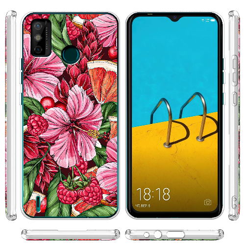 Чехол BoxFace Tecno Spark 6 Go Tropical Flowers