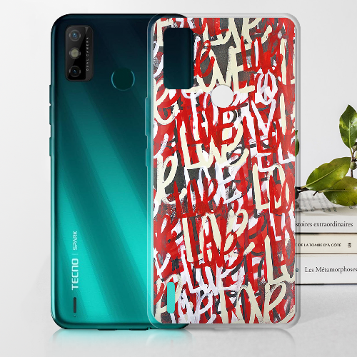 Чехол BoxFace Tecno Spark 6 Go Love Graffiti