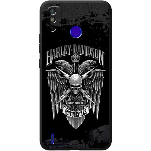 Чехол BoxFace Tecno Spark 6 Go Harley Davidson skull and eagles