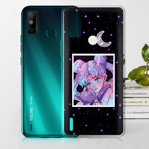 Чехол BoxFace Tecno Spark 6 Go Sailor Moon night