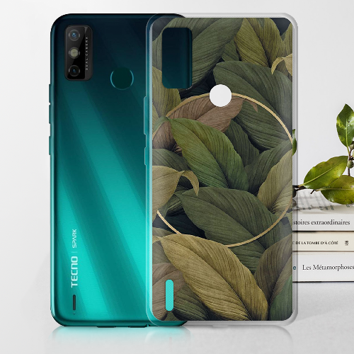 Чехол BoxFace Tecno Spark 6 Go Green Leaf