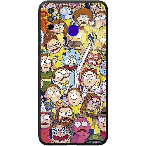 Чехол BoxFace Tecno Spark 6 Go Rick and Morty все герои