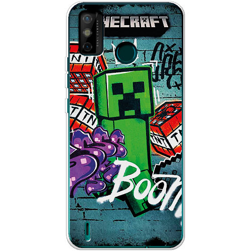 Чехол BoxFace Tecno Spark 6 Go Minecraft Graffiti