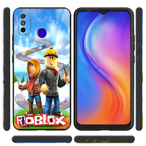 Чехол BoxFace Tecno Spark 6 Go Roblox Білдерман