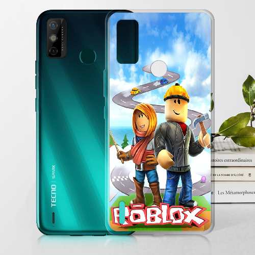 Чехол BoxFace Tecno Spark 6 Go Roblox Білдерман