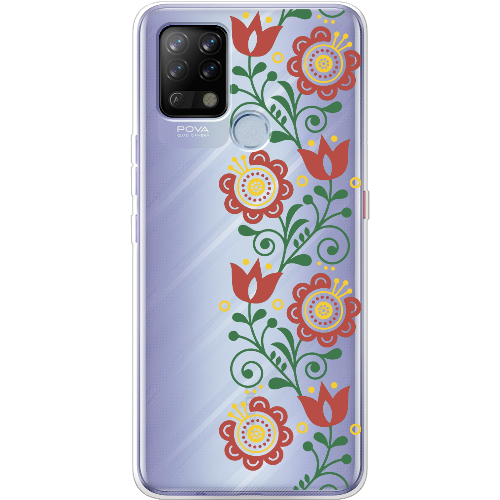 Чехол BoxFace Tecno POVA Ethno Flower