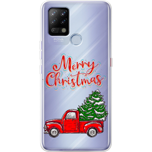 Чехол BoxFace Tecno POVA Holiday Car Merry Christmas