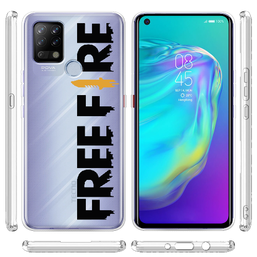 Чехол BoxFace Tecno POVA Черный Free Fire