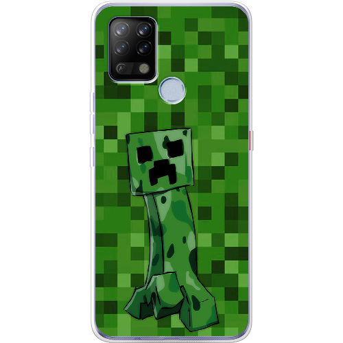 Чехол BoxFace Tecno POVA Minecraft Creeper