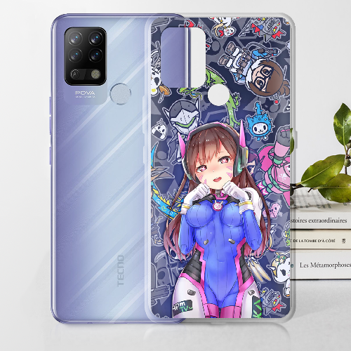 Чехол BoxFace Tecno POVA Overwatch D.VA