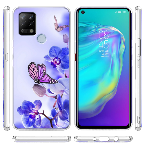 Чехол BoxFace Tecno POVA Orchids and Butterflies