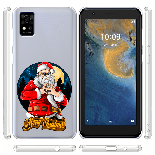 Чехол BoxFace ZTE Blade A31 Cool Santa and heart