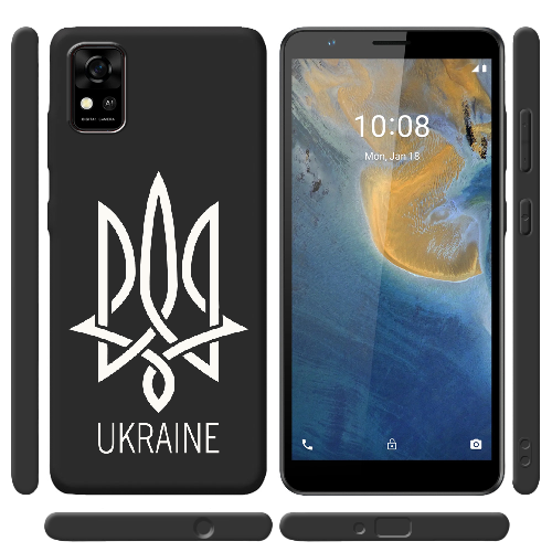 Чехол BoxFace ZTE Blade A31 Тризуб монограмма UKRAINE