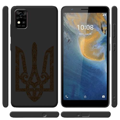 Чехол BoxFace ZTE Blade A31 Ukrainian Black Trident