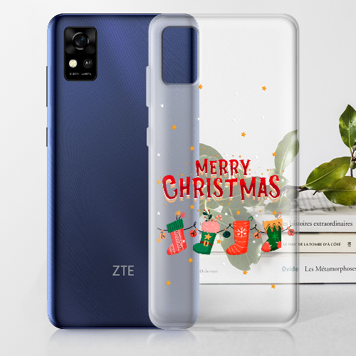 Чехол BoxFace ZTE Blade A31 Рождественские Носки