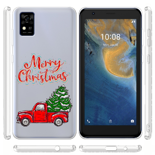 Чехол BoxFace ZTE Blade A31 Holiday Car Merry Christmas