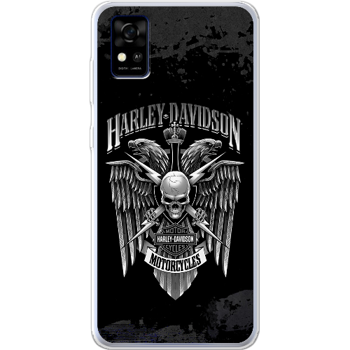 Чехол BoxFace ZTE Blade A31 Harley Davidson skull and eagles