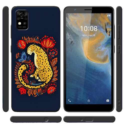 Чехол BoxFace ZTE Blade A31 Petrykivka Leopard