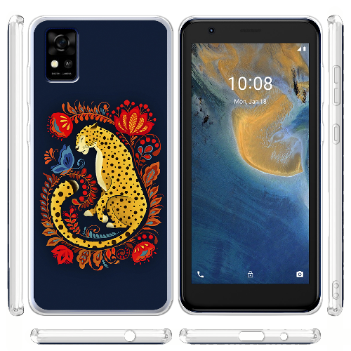 Чехол BoxFace ZTE Blade A31 Petrykivka Leopard