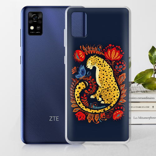 Чехол BoxFace ZTE Blade A31 Petrykivka Leopard