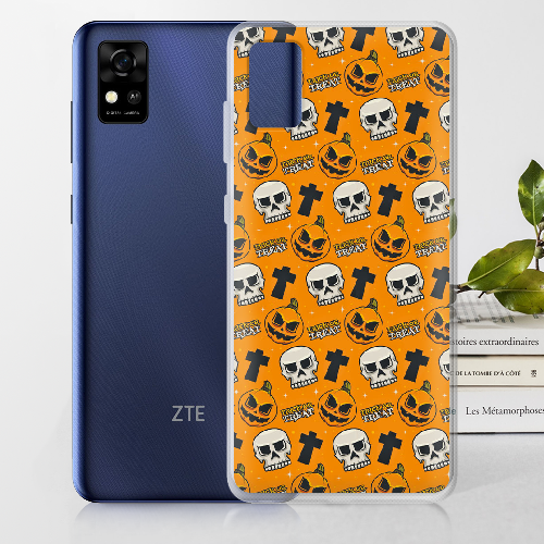 Чехол BoxFace ZTE Blade A31 Хэллоуин Кошелек или жизнь