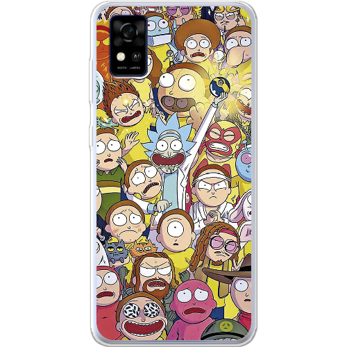 Чехол BoxFace ZTE Blade A31 Rick and Morty все герои