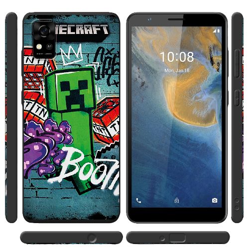 Чехол BoxFace ZTE Blade A31 Minecraft Graffiti