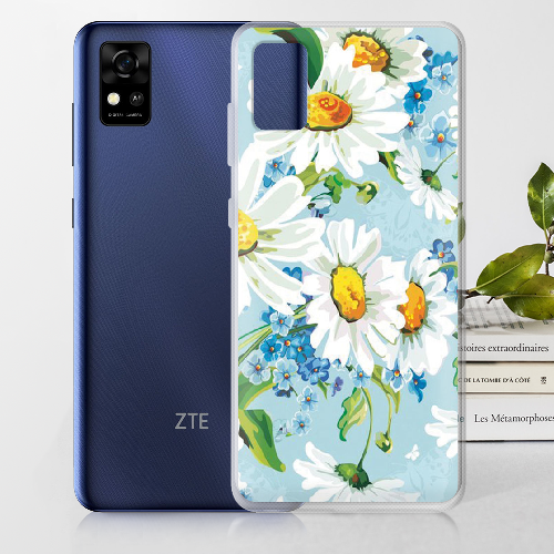 Чехол BoxFace ZTE Blade A31 букет ромашек