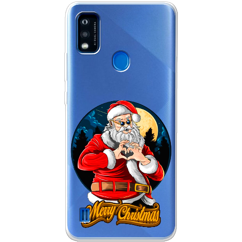 Чехол BoxFace ZTE Blade A51 Cool Santa and heart