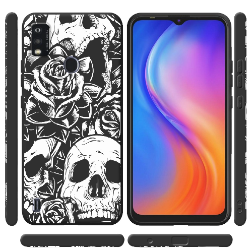 Чехол BoxFace ZTE Blade A51 Skull and Roses