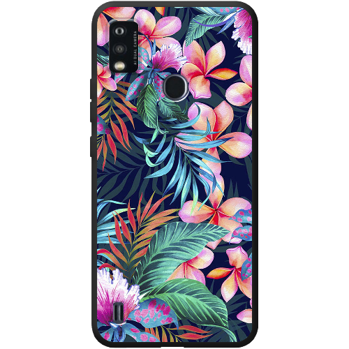 Чехол BoxFace ZTE Blade A51 flowers in the tropics