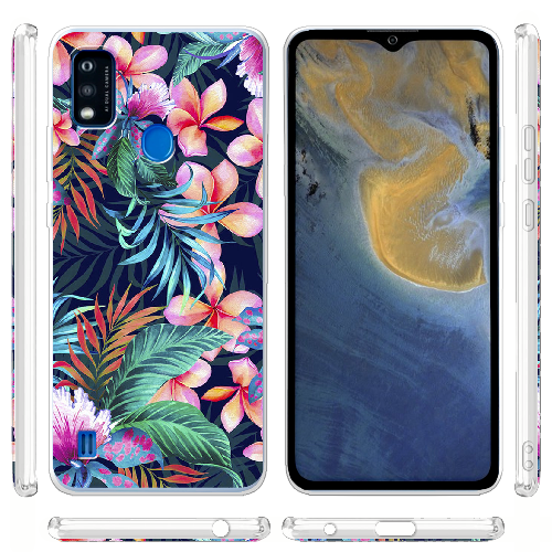 Чехол BoxFace ZTE Blade A51 flowers in the tropics