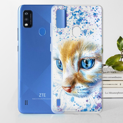 Чехол BoxFace ZTE Blade A51 Голубоглазый Кот