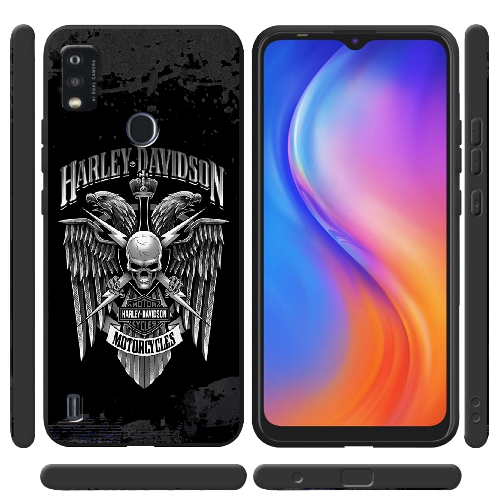 Чехол BoxFace ZTE Blade A51 Harley Davidson skull and eagles