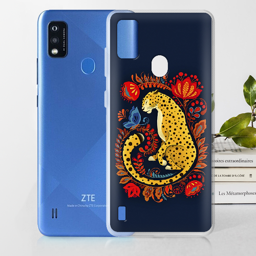 Чехол BoxFace ZTE Blade A51 Petrykivka Leopard