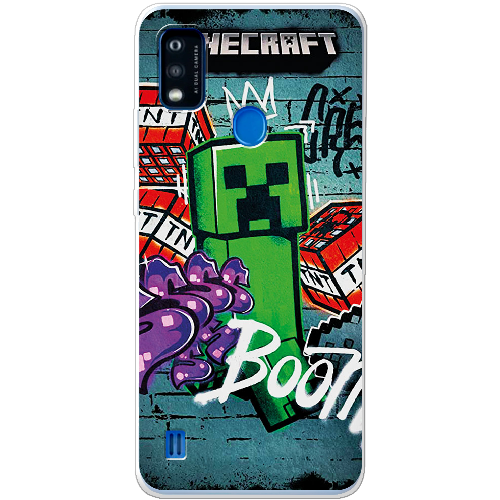 Чехол BoxFace ZTE Blade A51 Minecraft Graffiti