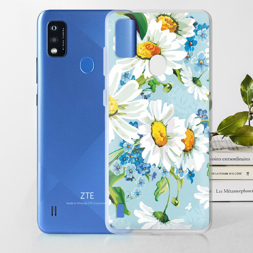 Чехол BoxFace ZTE Blade A51 букет ромашек