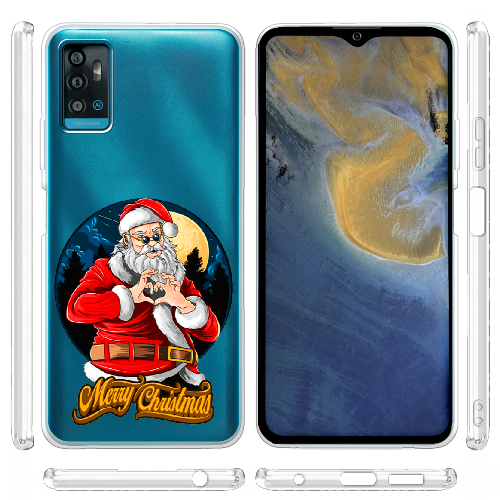 Чехол BoxFace ZTE Blade A71 Cool Santa and heart