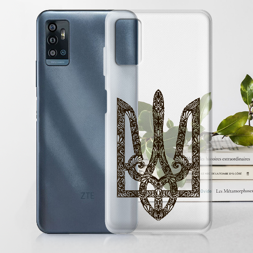 Чехол BoxFace ZTE Blade A71 Ukrainian Black Trident