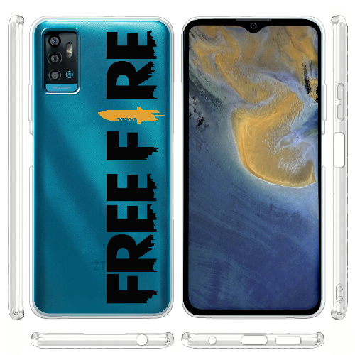 Чехол BoxFace ZTE Blade A71 Черный Free Fire