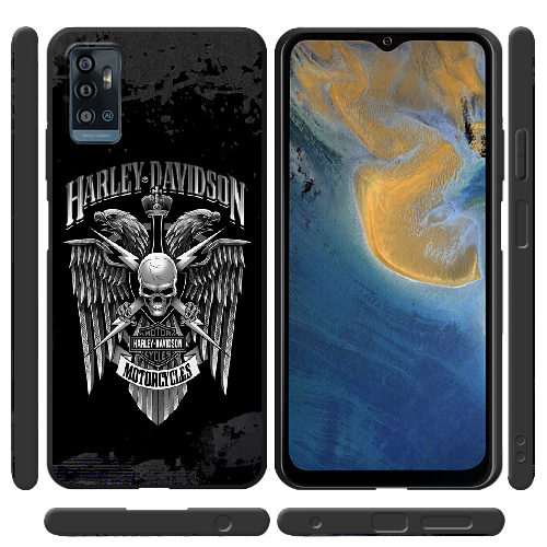 Чехол BoxFace ZTE Blade A71 Harley Davidson skull and eagles