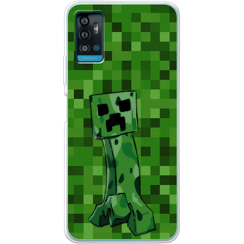 Чехол BoxFace ZTE Blade A71 Minecraft Creeper