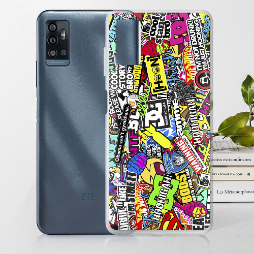 Чехол BoxFace ZTE Blade A71 Multicolored Inscriptions