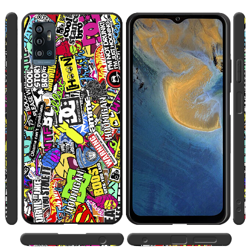 Чехол BoxFace ZTE Blade A71 Multicolored Inscriptions